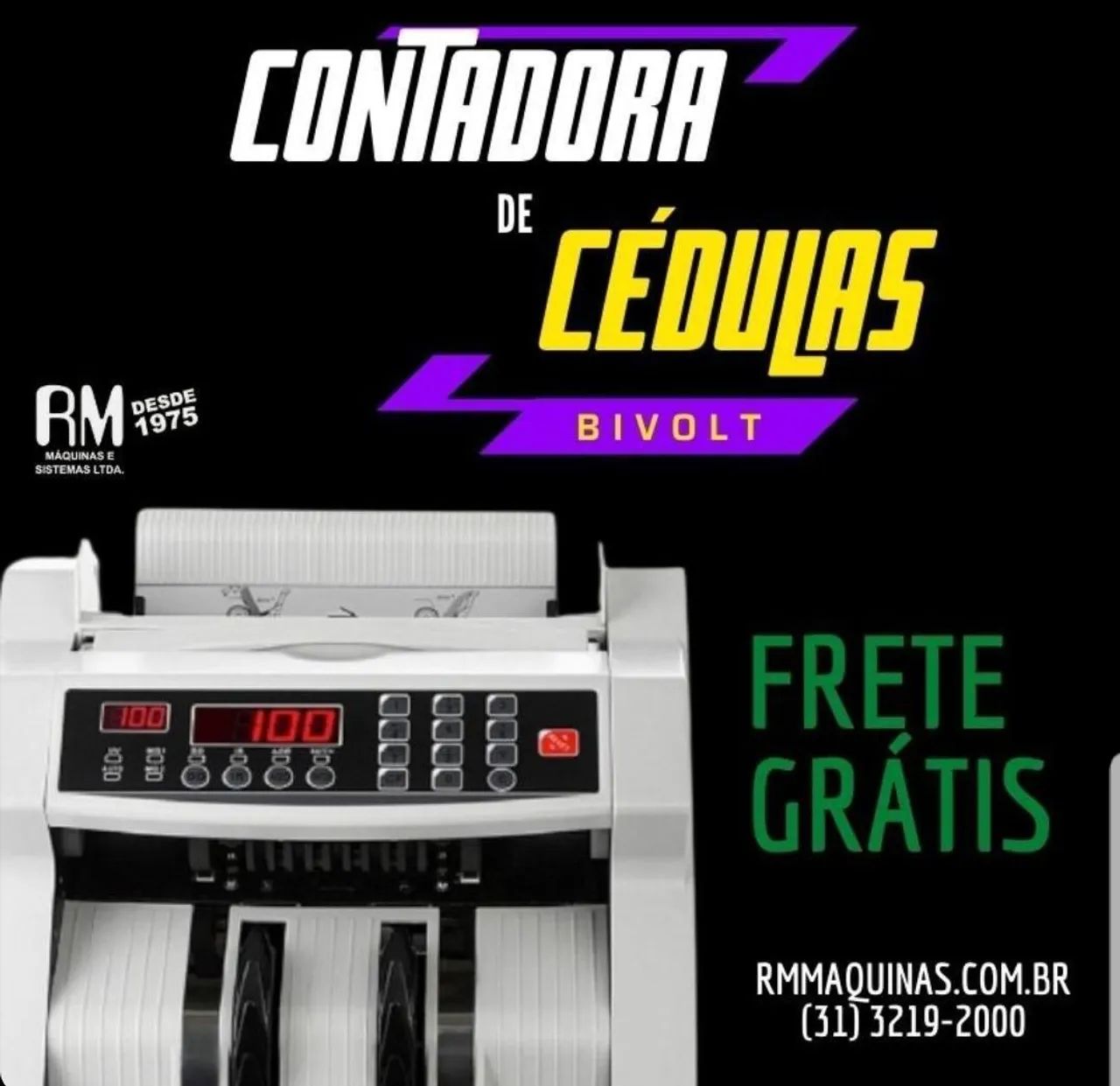 Contadora de cédulas que detecta nota falsa 