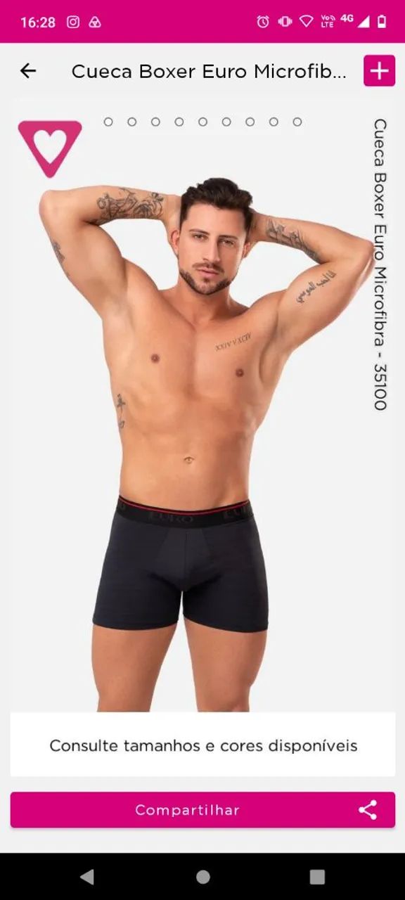 Cueca Boxer microfibra - Romance Favorita - Foto 2