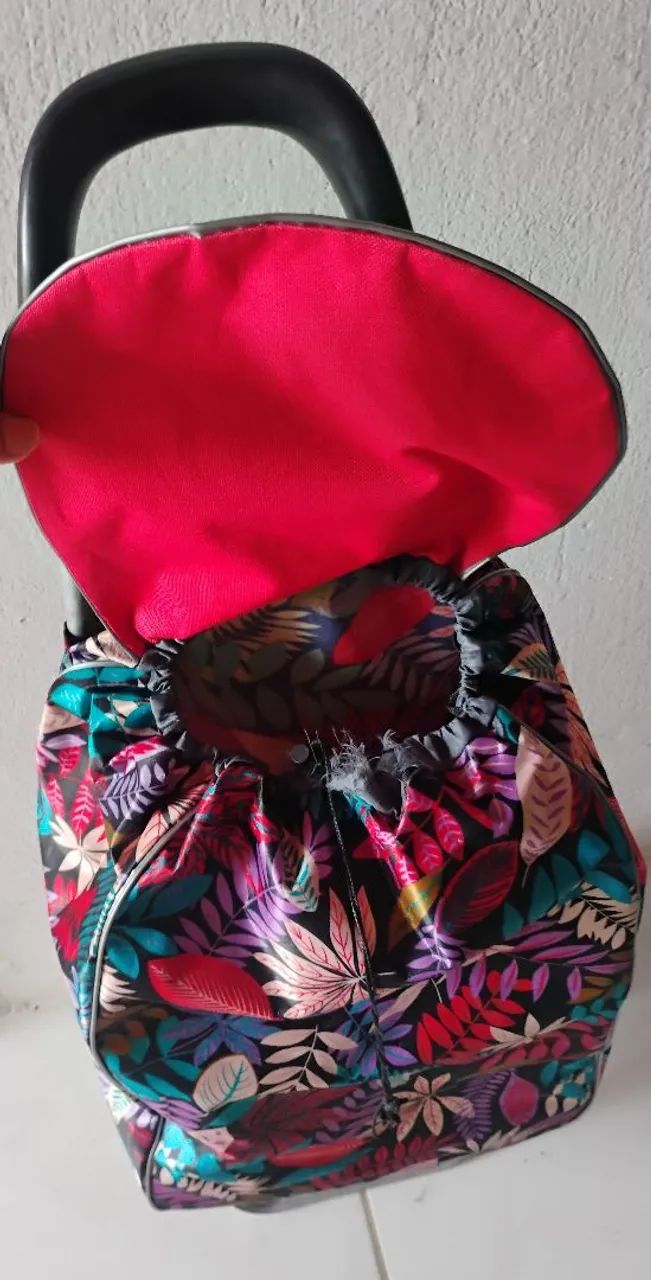 EXCELENTE CARRINHO DE COMPRAS FEIRA DOBRÁVEL  - Foto 5