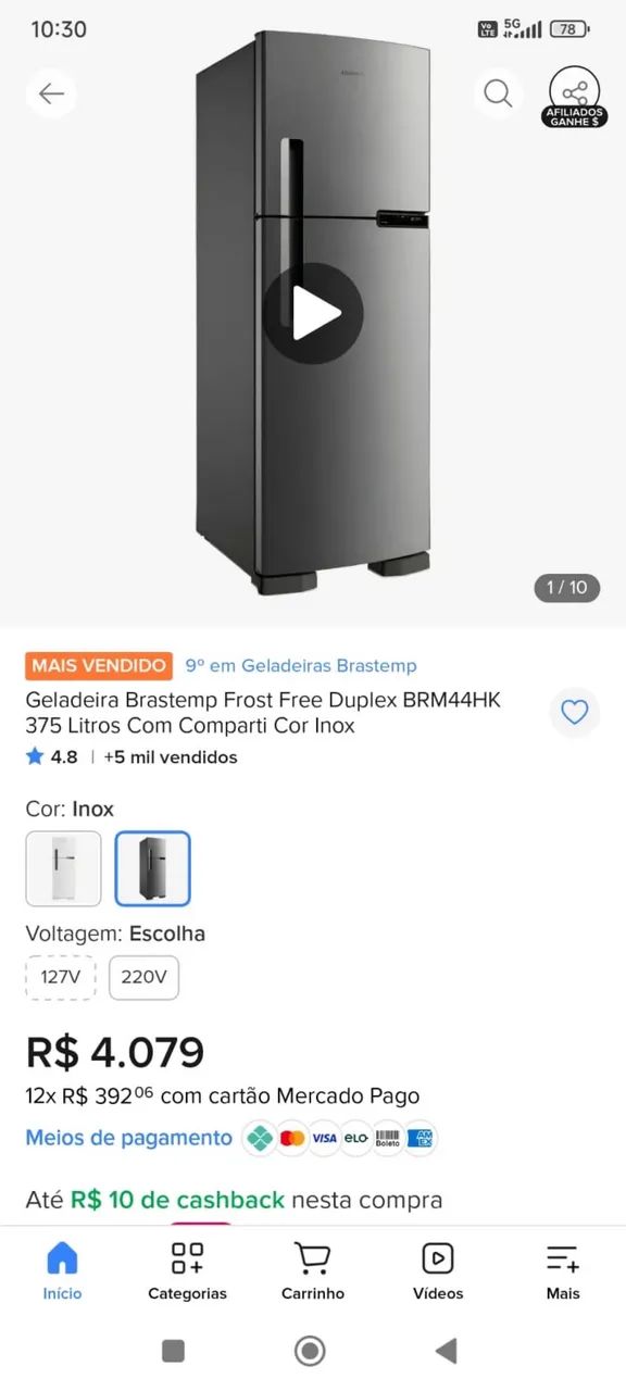 Geladeira inox 375l - Foto 2