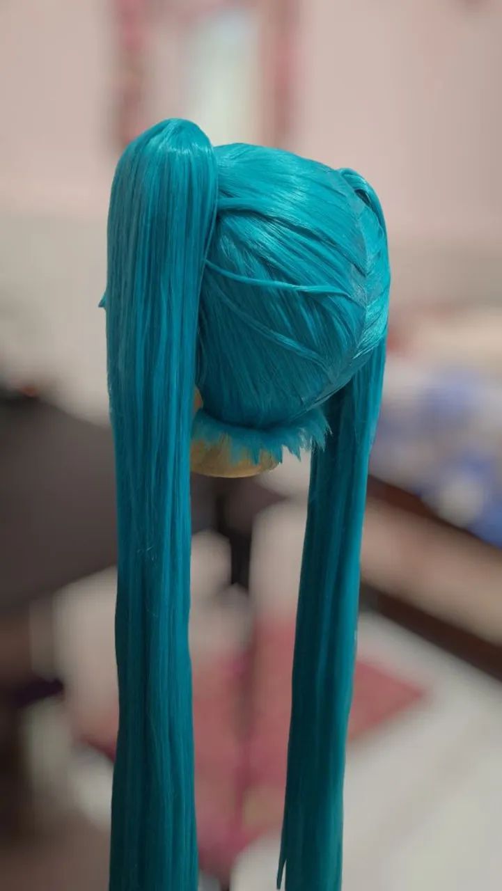 peruca capacete cosplay Hatsune Miku - NOVA - Foto 2