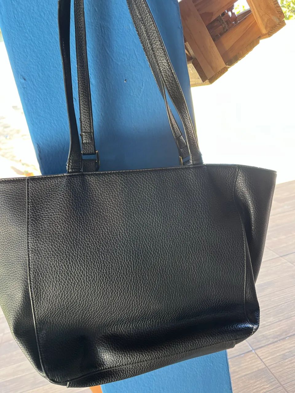 Bolsa couro preto Santa Lola  - Foto 3