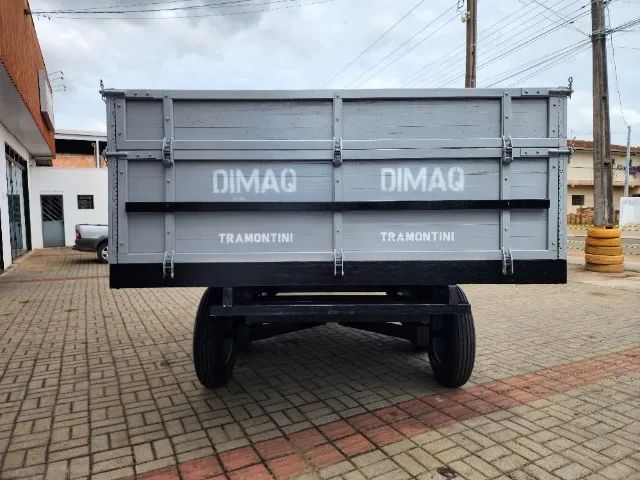 Carreta Agrícola de Madeira Tramontini 6 Toneladas Nova, c/ Sobregrade, Pneus Novos. - Foto 2