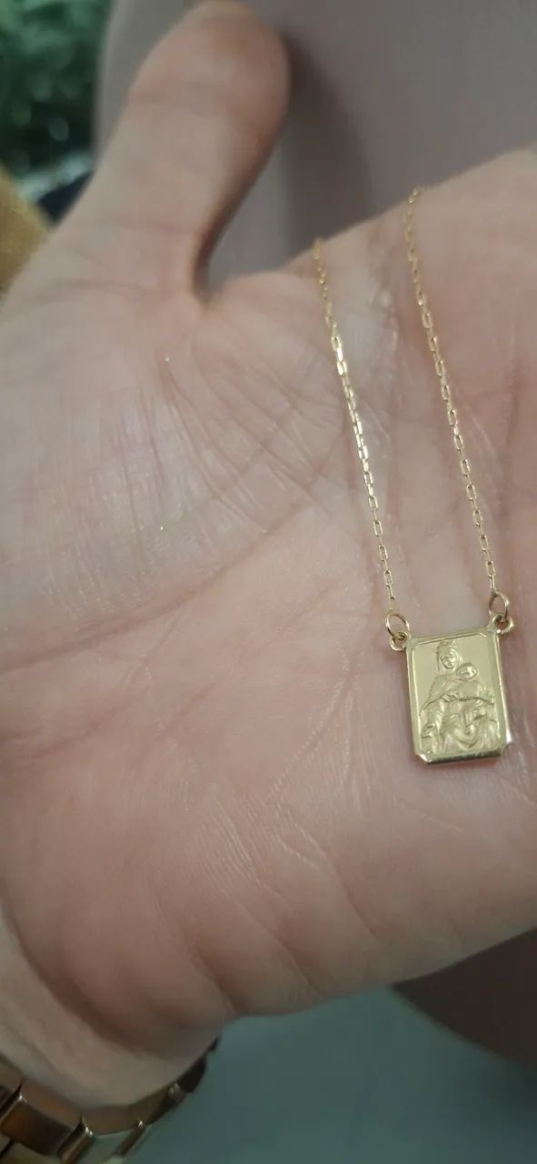 Escapulario ouro 18k - Foto 2