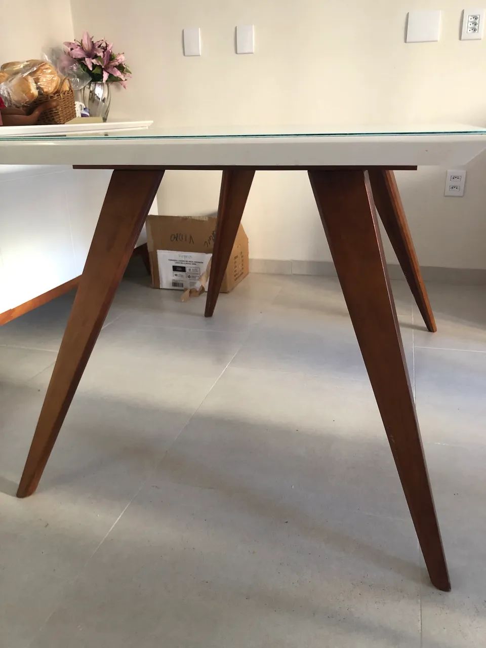Mesa laca branca  - Foto 4