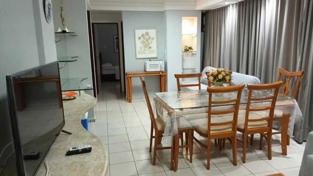 Lindo apto mobiliado com 2 quartos, 100m da praia de Intermares