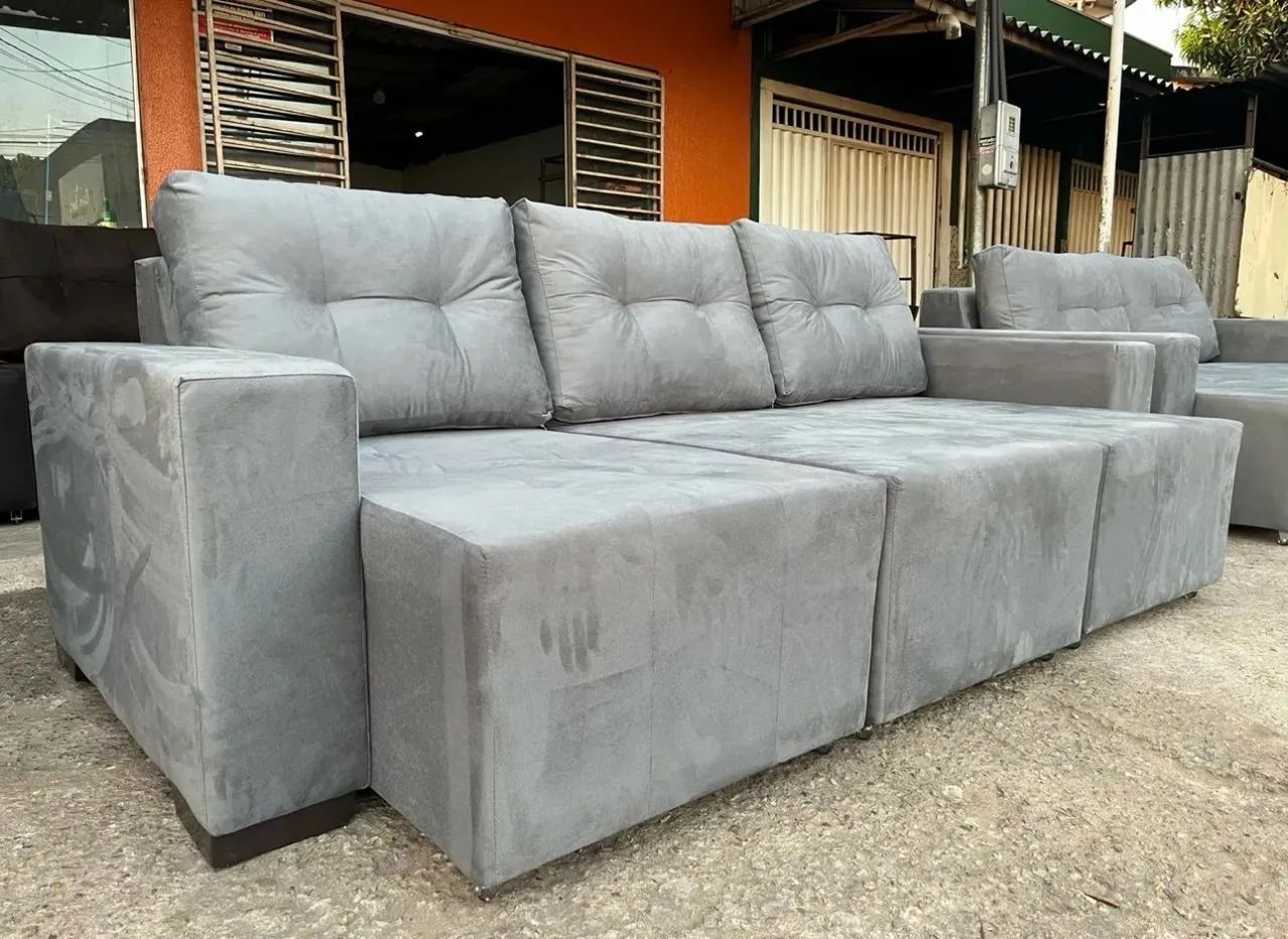 Oferta! Sofá retrátil modelo 3 Lugares  - Foto 3