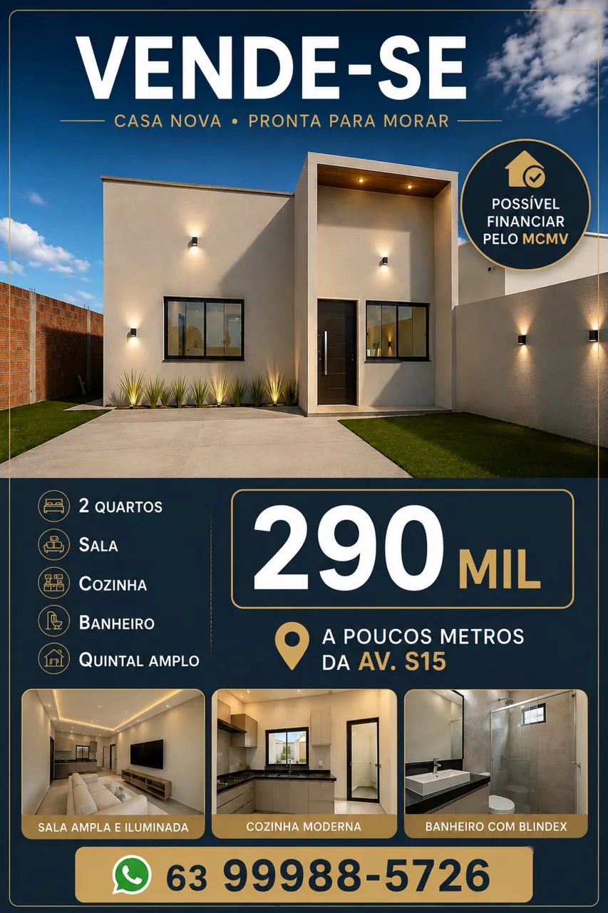 Vendo Casa Nova em Gurupi-To - Foto 3