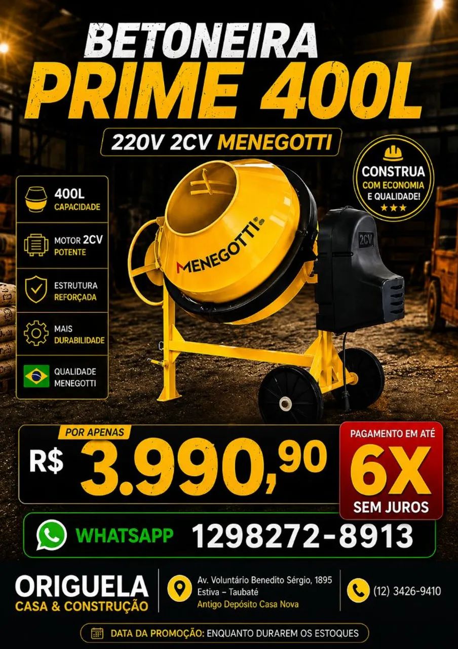 Betoneira menegotti 