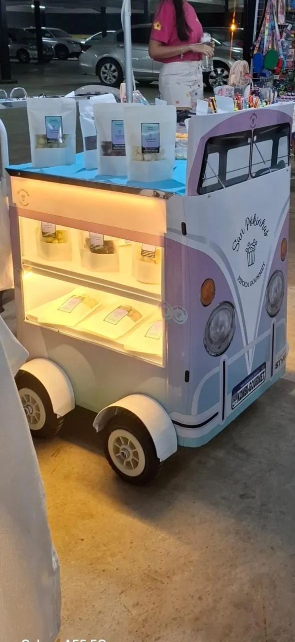 LINDO CARRINHO GOURMET DECORATIVO PARA FEIRAS E EVENTOS. - Foto 4