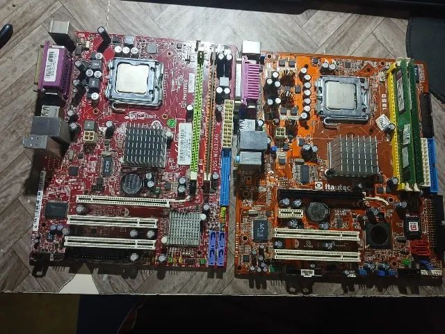 Dupla Placa-Mãe LGA775 + Processadores Intel ? POS-MIG31AG e Itautec ST1350