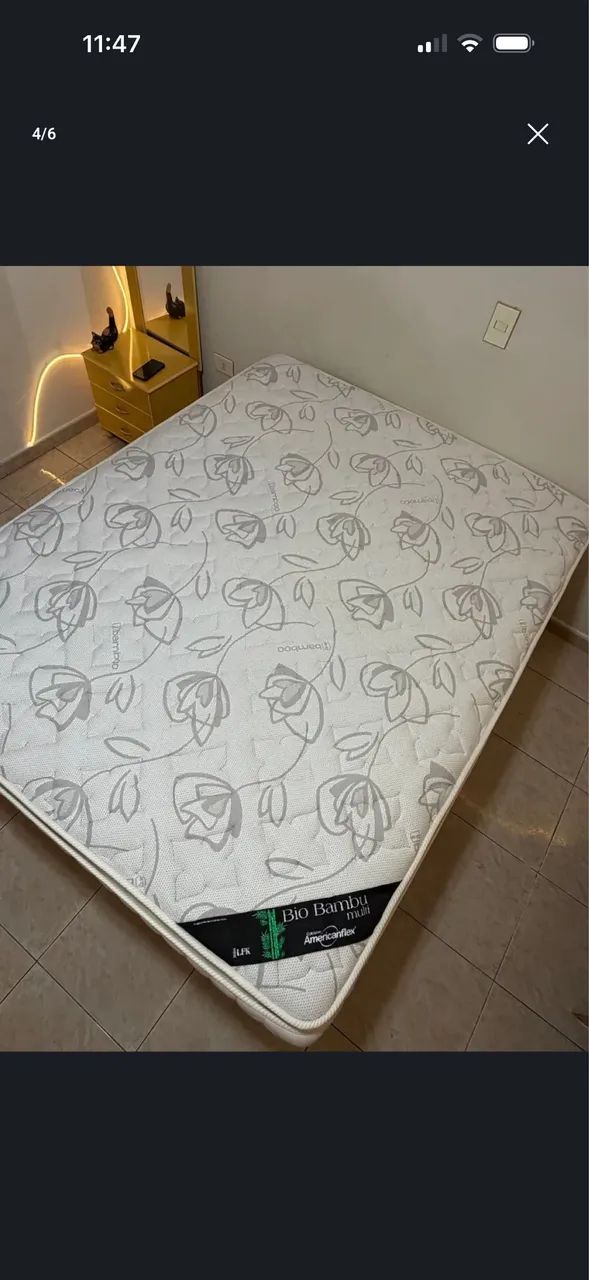 Cama Box Queen Americanflex Bio Bambu Multi 1,58x1,98 - Excelente Estado - Foto 5