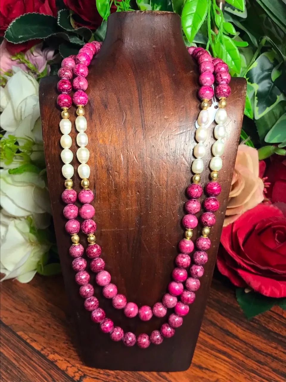 Colar de Pedra Jaspe Rosa  - Foto 4