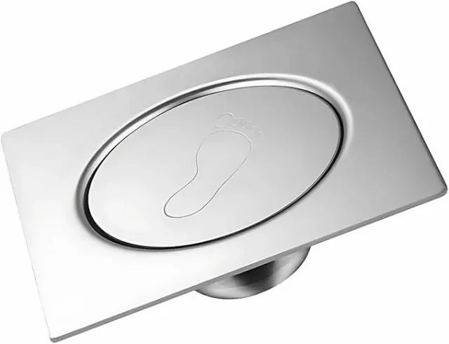 Ralo Click em Aço Inox Quadrado com Vedação Anti-Odor 15x15