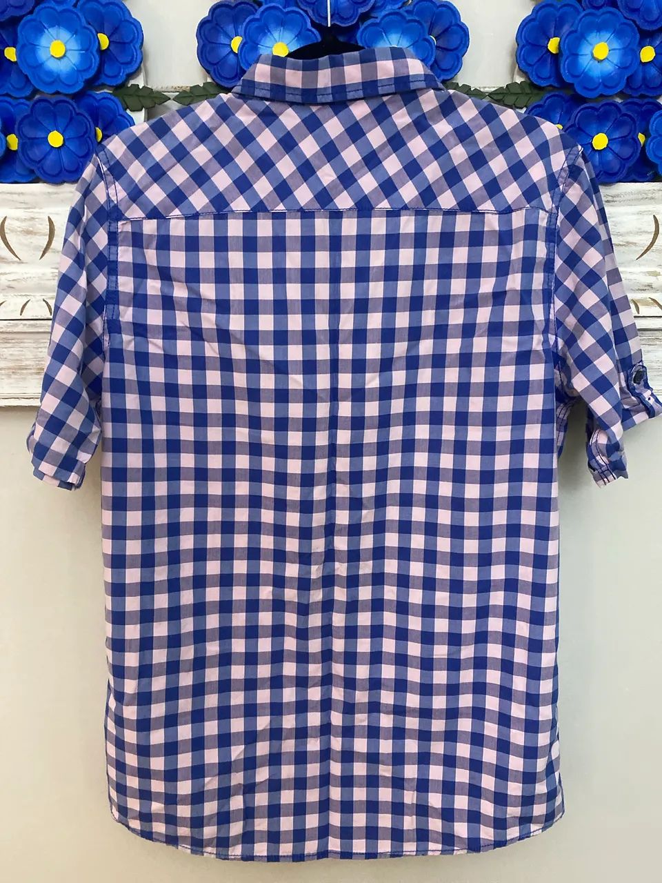 Camisa xadrez azul e rosa zara boys 13 - Foto 2