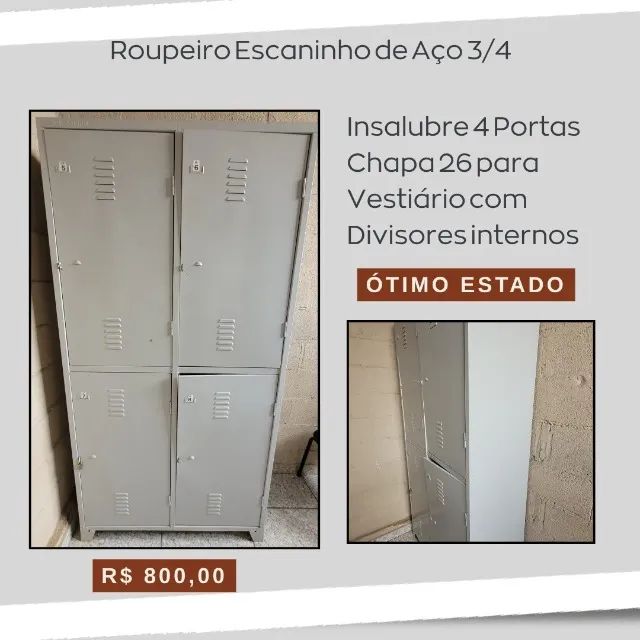 Roupeiro Insalubre em Aço 3/4