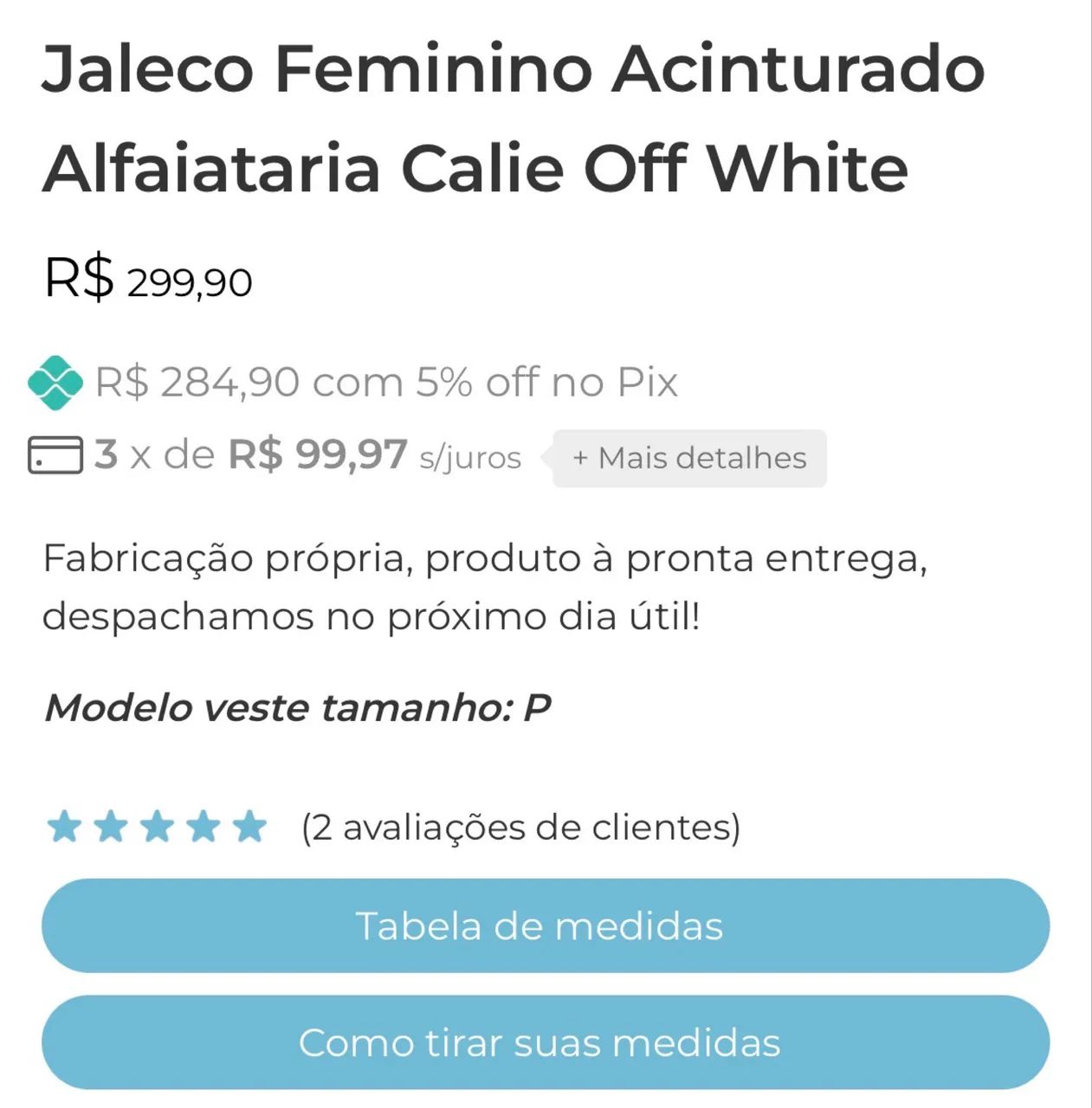 Jaleco Jussara Off White - Foto 2