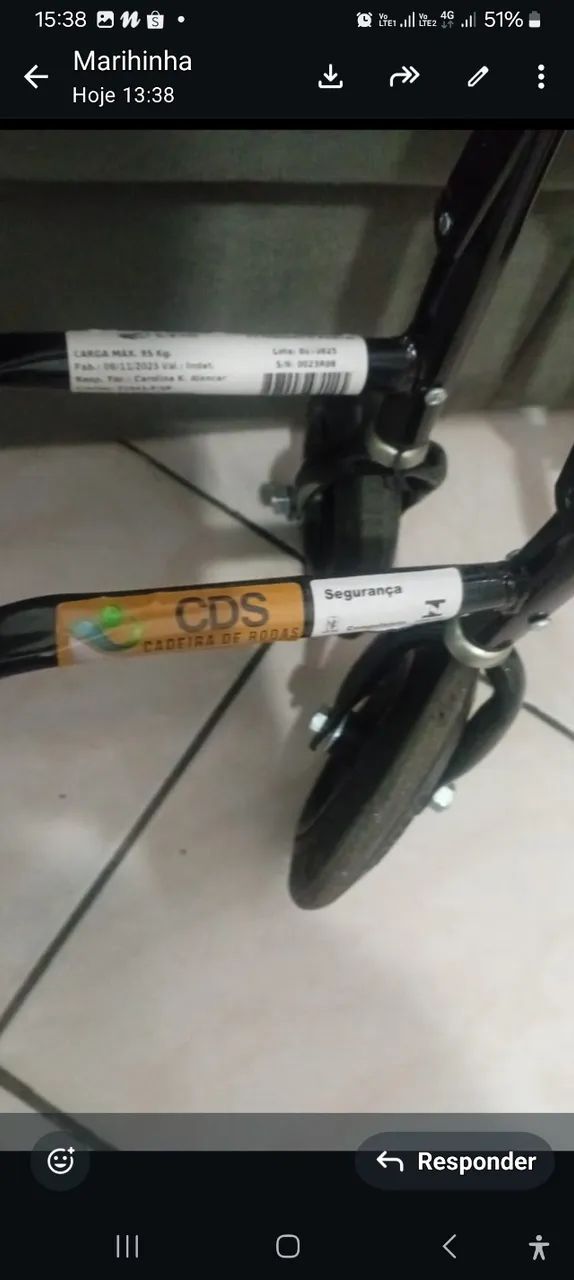 Cadeiras de Rodas CDS Nova  - Foto 2