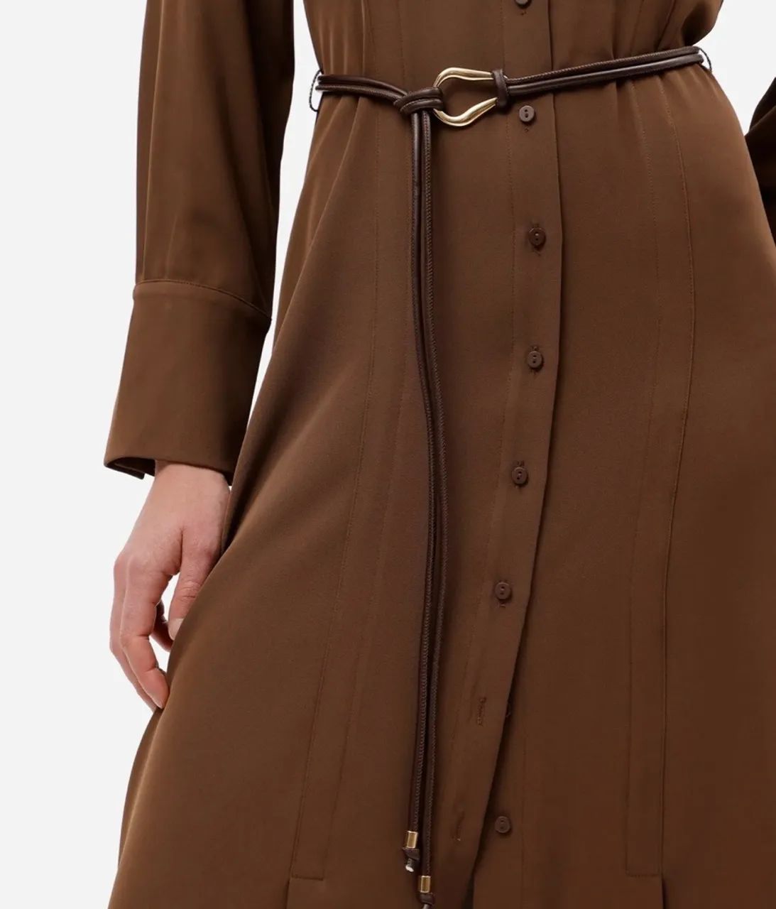 Vestido mide marrom 