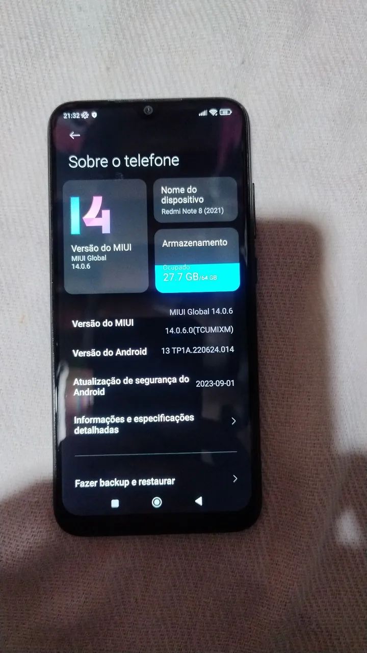 CELULAR REDMI NOT 8 EM BOM ESTADO ZAP * - Foto 3