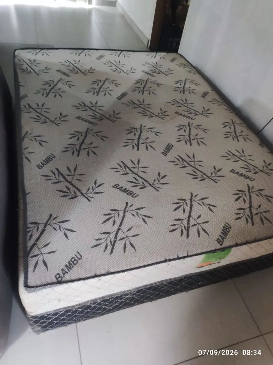 Cama box casal com colchão 