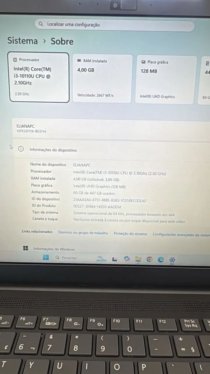 Notebook VAIO FE15 4GB 512GB SSD