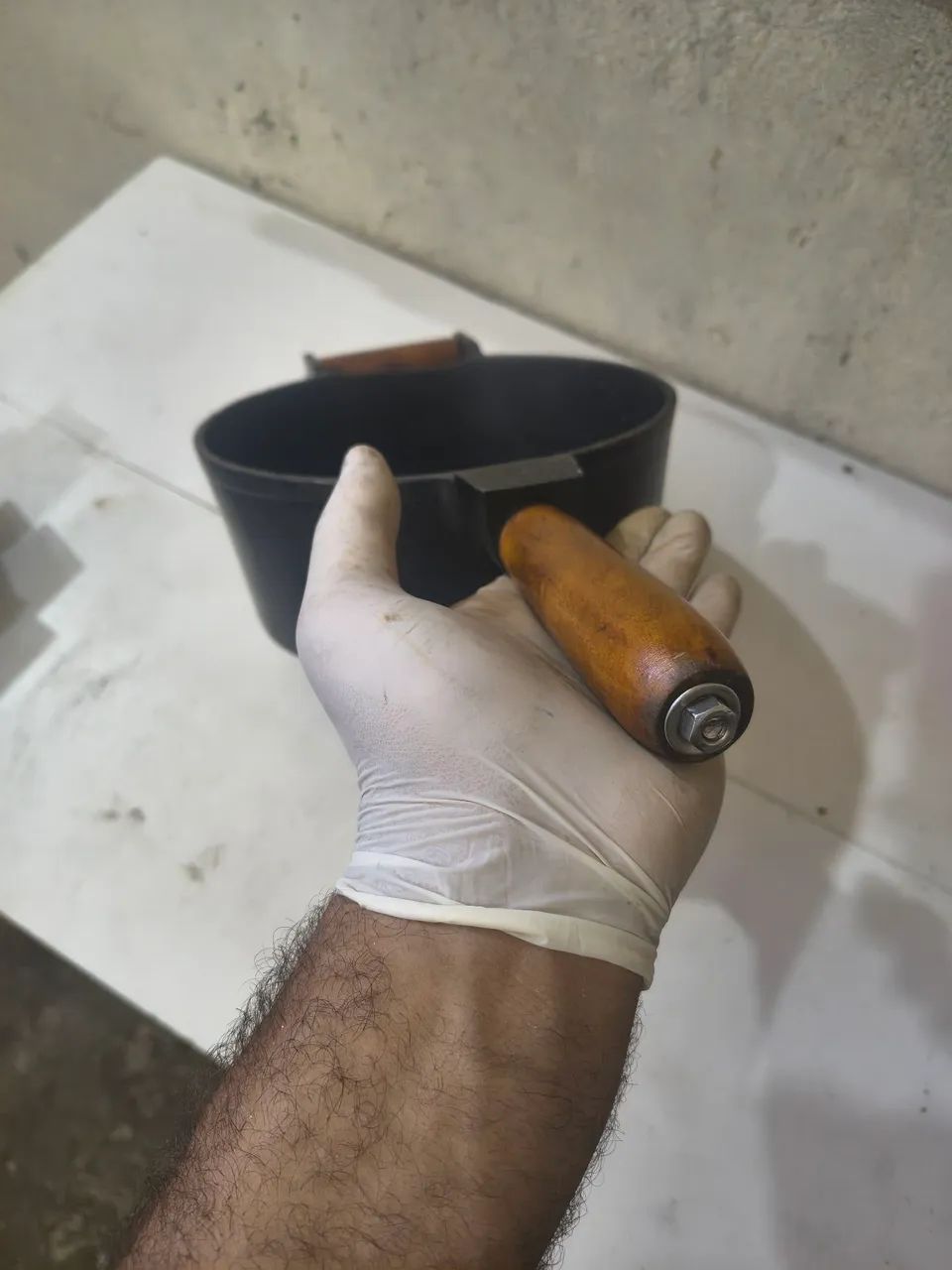Panela de ferro fundido antiga