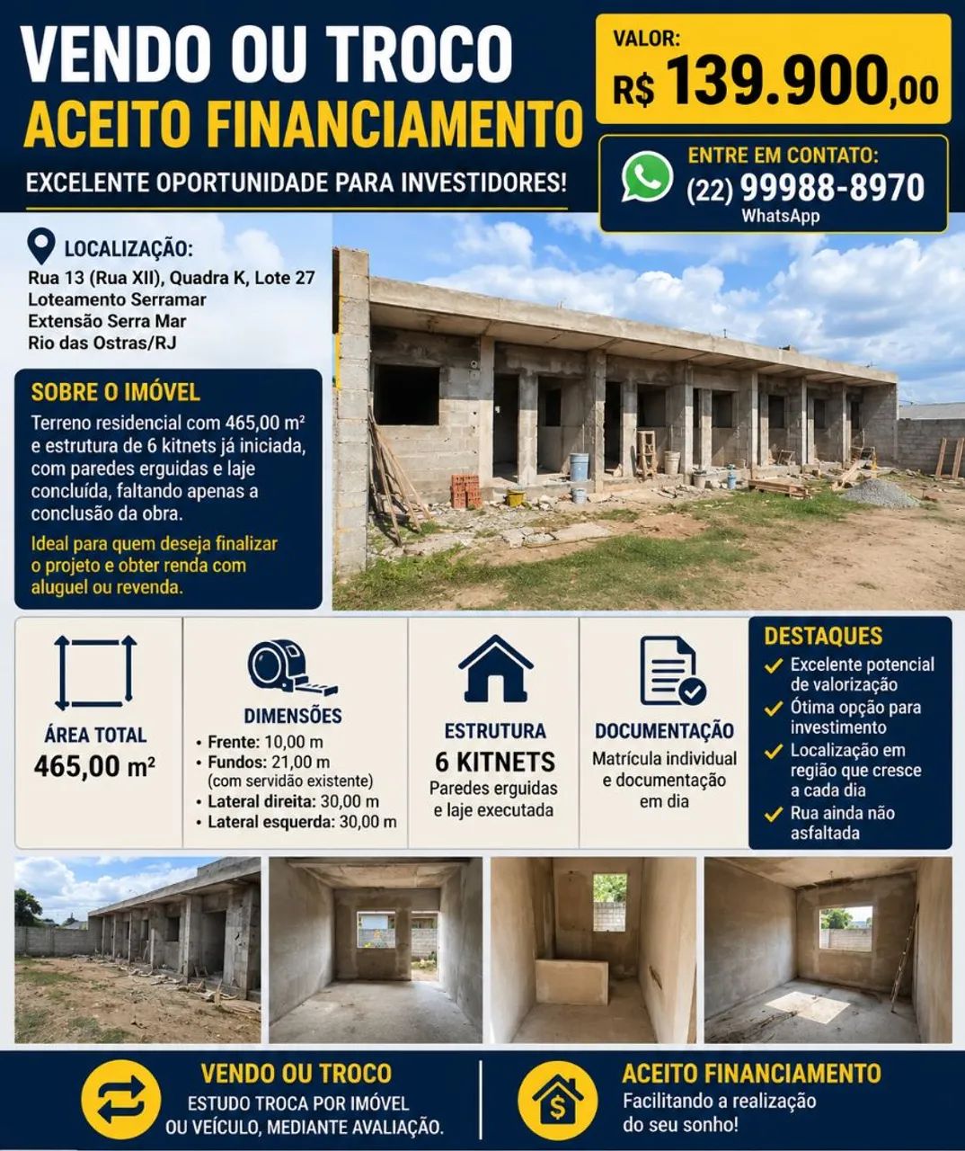 Terreno em Rio das ostras 