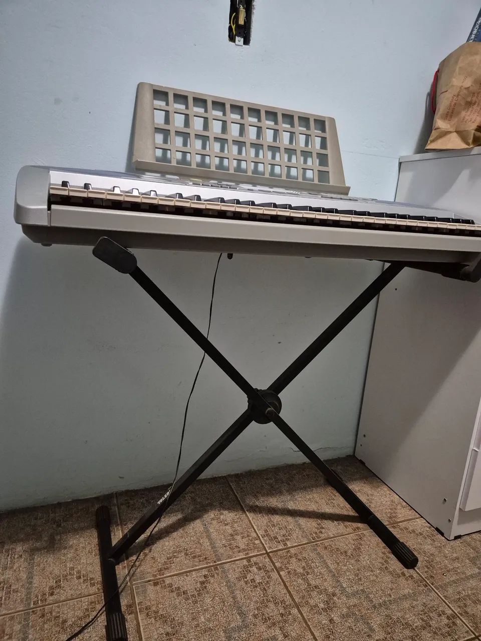 Teclado Original Yamaha Completo Prata - Foto 2