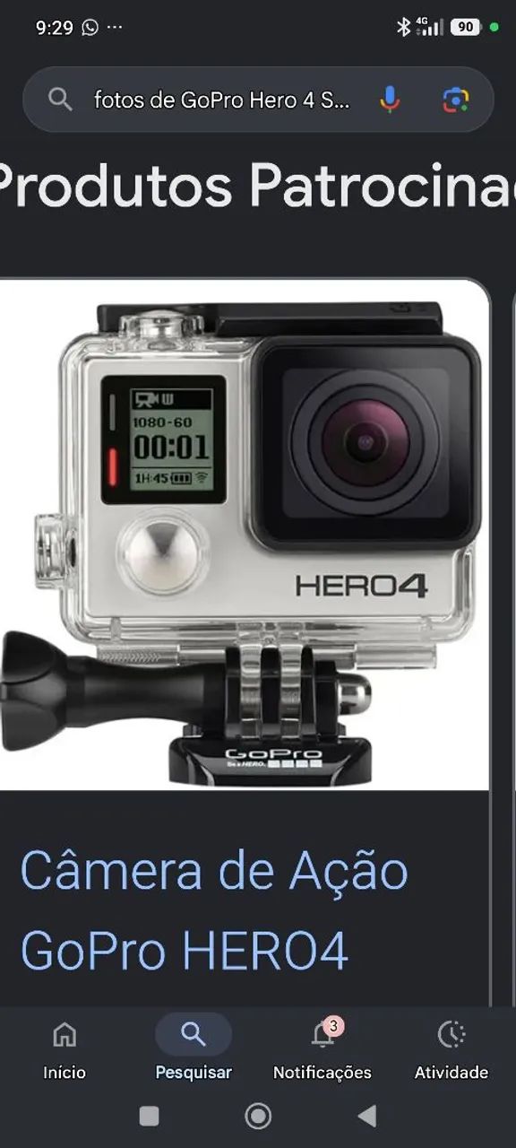 Go Pro pouquíssima usada original, comprada nos EUA
