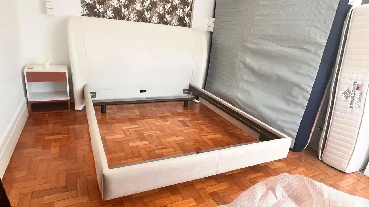 Cama de casal em couro legítimo  - Foto 2