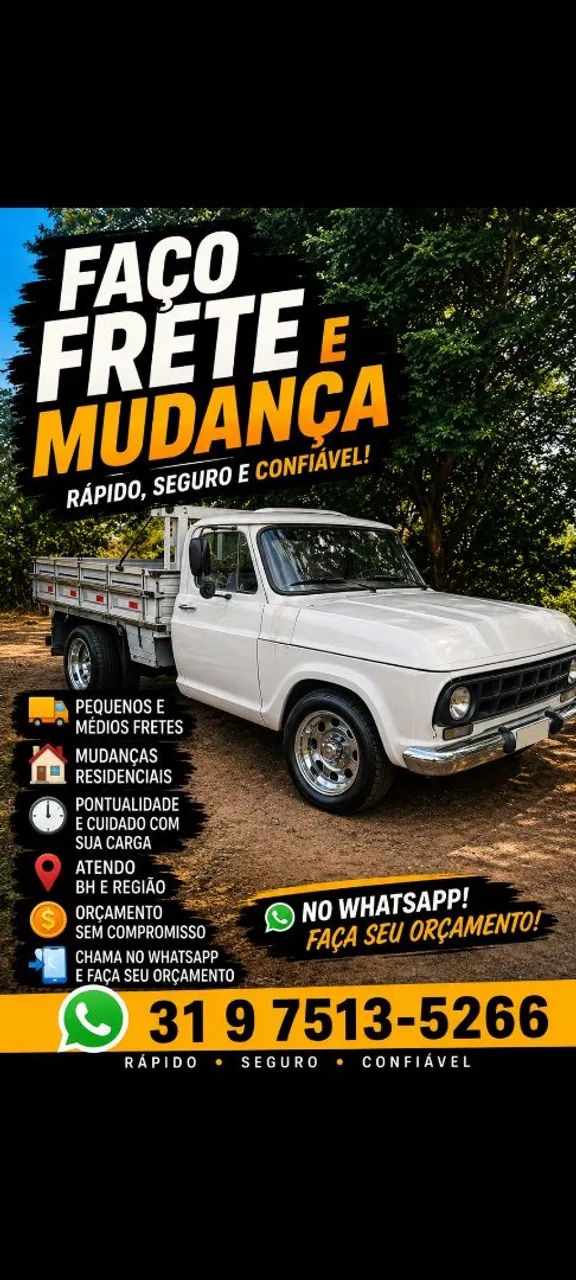 Frete Caminhão | Carreto | Mudanças | BH e Região