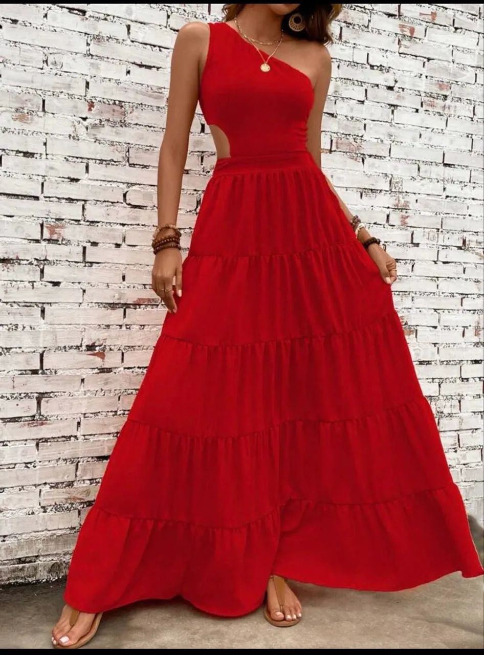 Vestido vermelho shein - Foto 2
