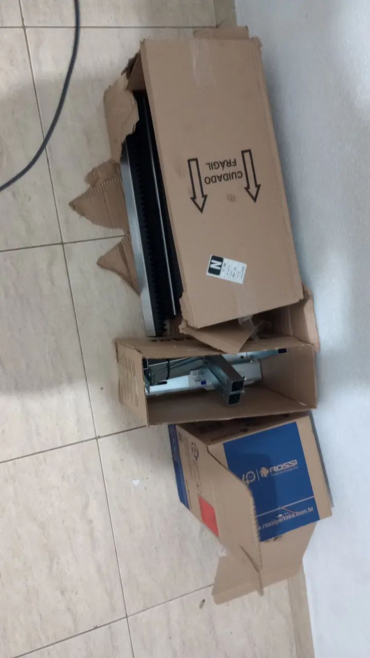 Motor de portão eletrônico Rossi zerado completo nota fiscal aberto para conferir 