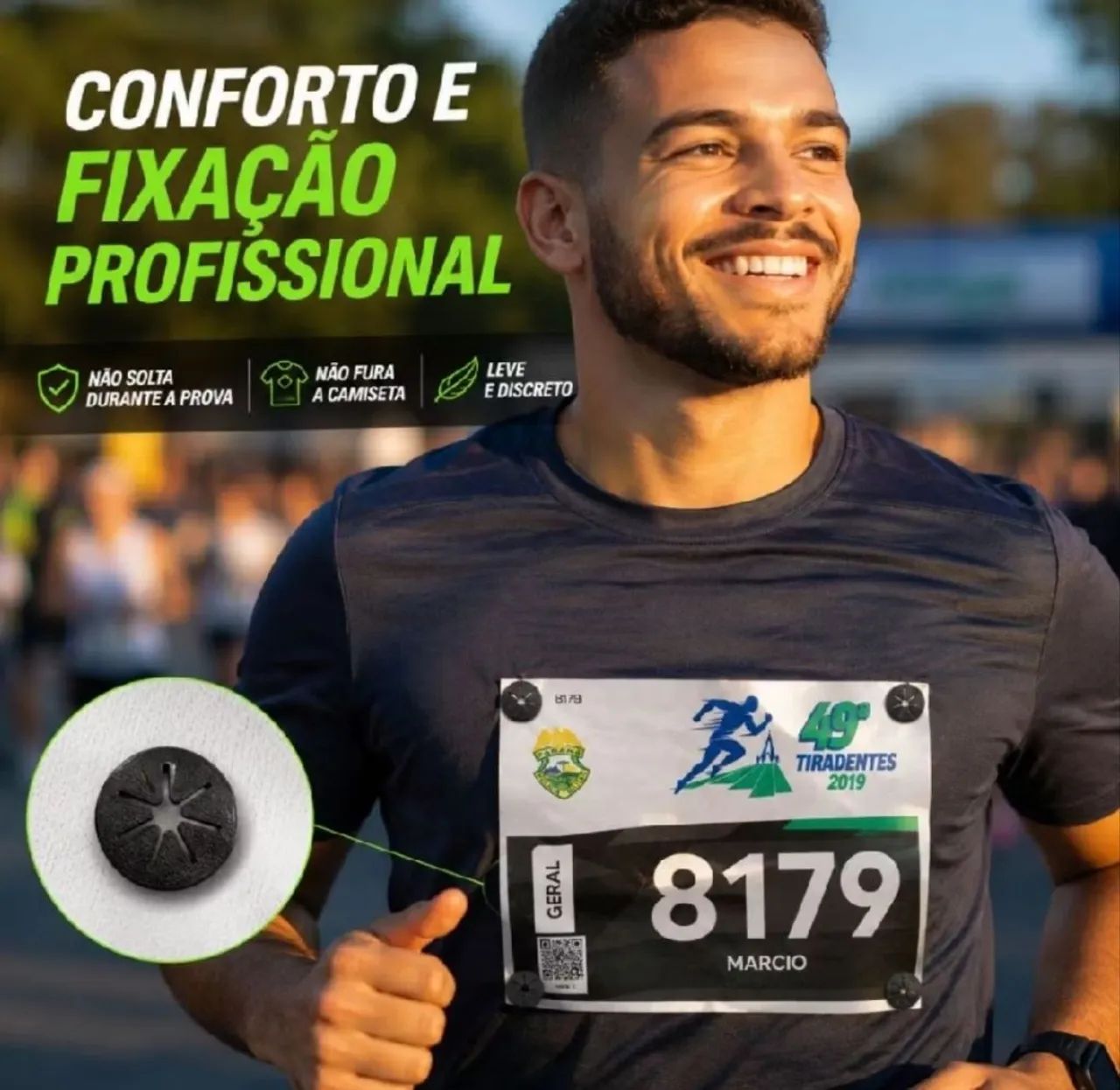 Botton Clip Pressão - Corrida  - Foto 2