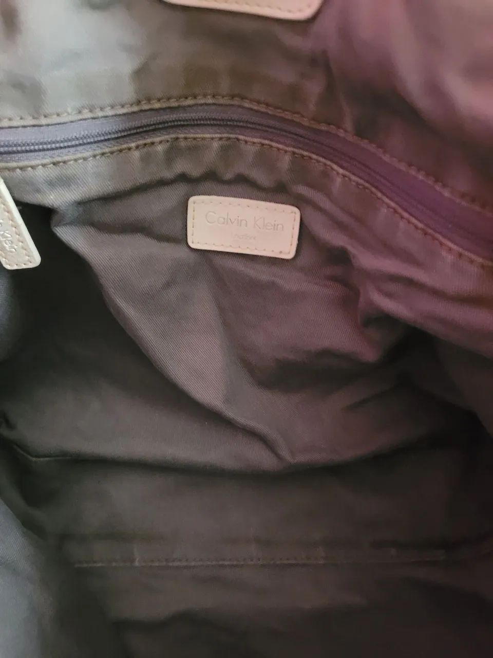 bolsa couro legítimo vintage calvin klein - Foto 3