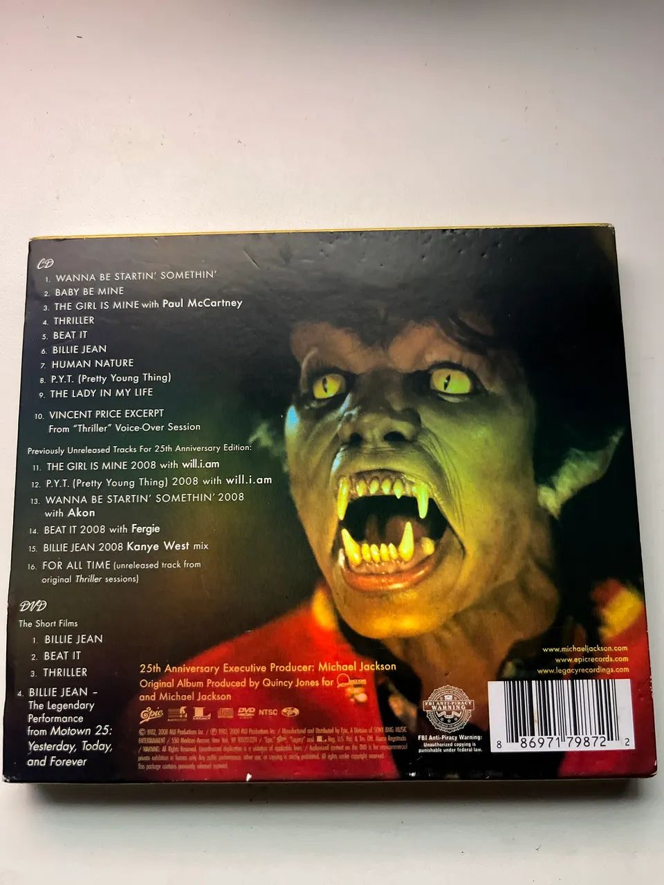 CD + DVD Michael Jackson - Thriller 25th Anniversary (Zombie Cover