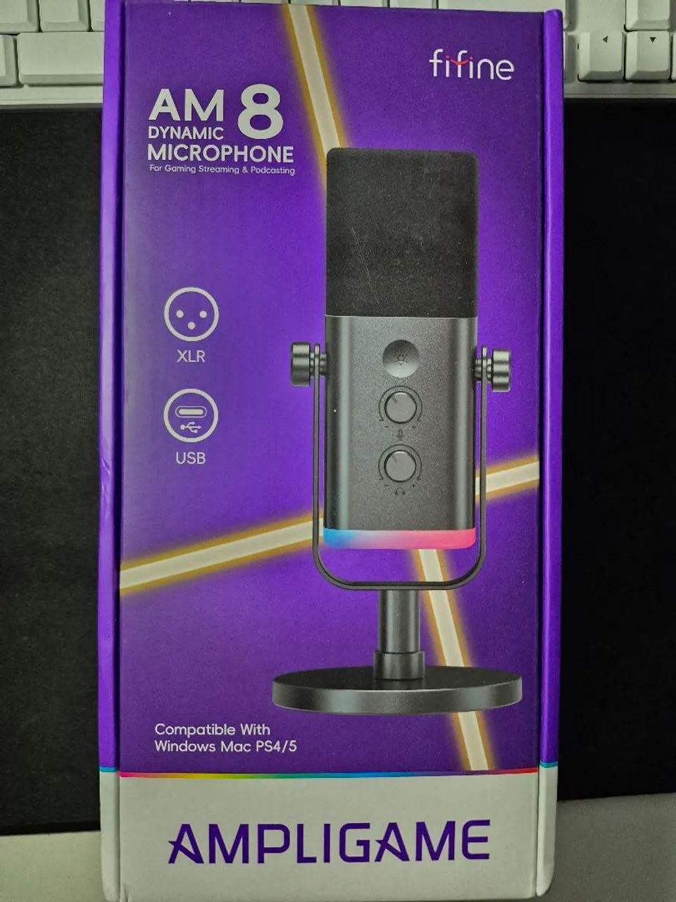 Microfone Fifine AM8 preto NOVO Nunca usado - Foto 2