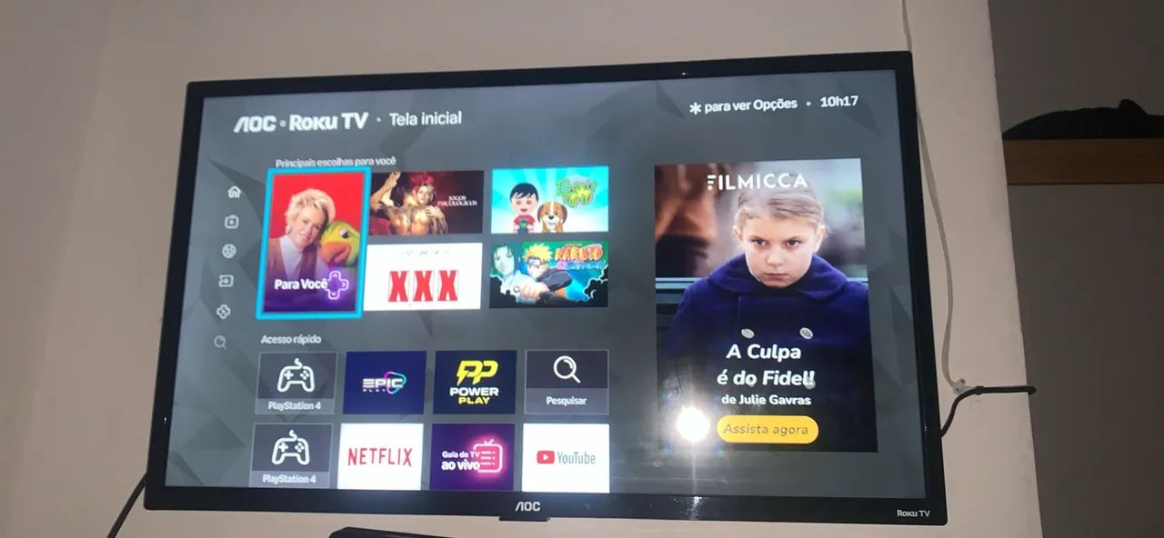 smart tv roku aoc 32 polegadas  - Foto 3
