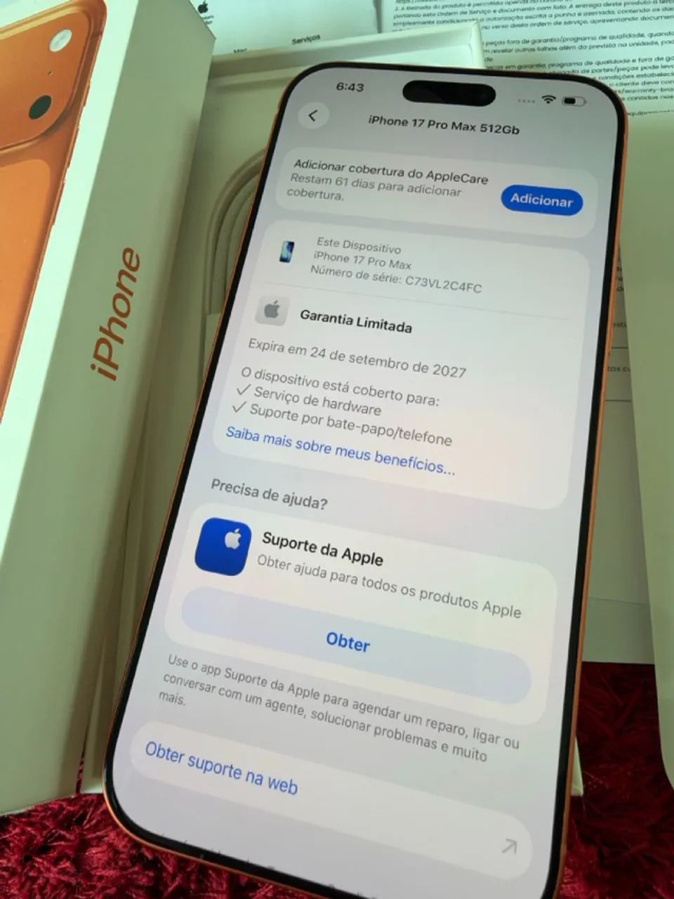 iPhone 17 Pro Max 512GB Zero Sem Uso com Nota e 1 Ano Garantia - Foto 2