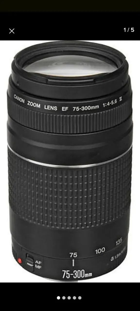 Câmera fotográfica Cânon Rebel T7+ com Lente EF 75-300mm - Foto 6