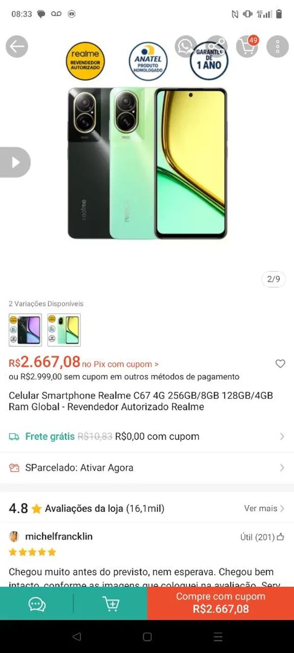 Vendo realmente c67 128