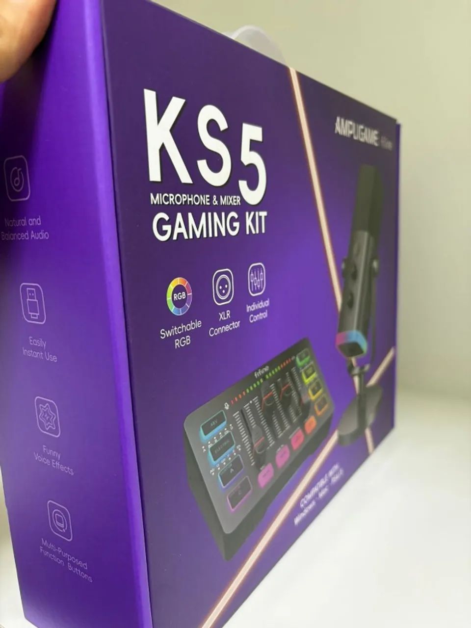 Kit Fifine Microfone + Mesa De Som - Microfones e Gravadores