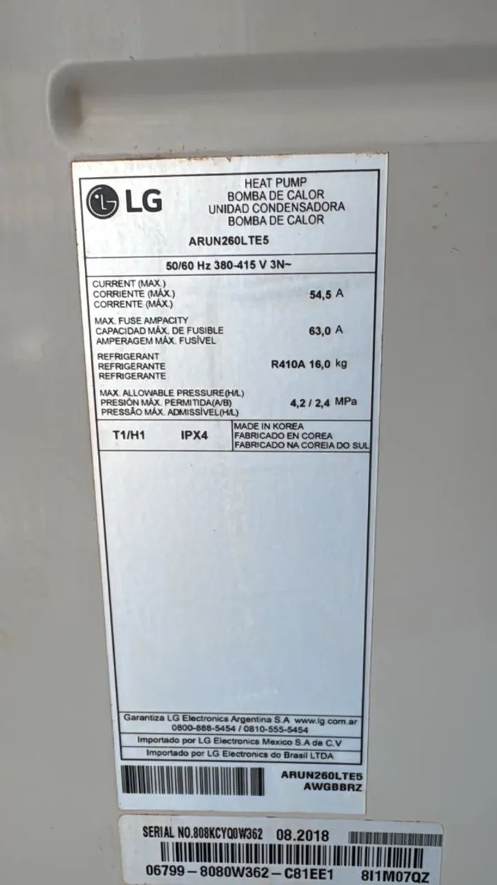 Condensadora VRF LG Multi V 5 26HP ARUN260LTE5 248 Mil BTUs R410A  - Foto 2