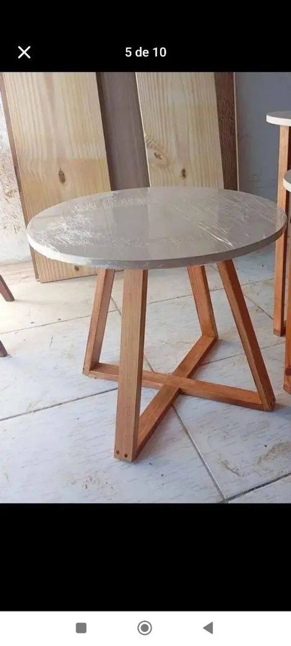 Mesas com pés entranssado para sala ou cozinha  - Foto 3