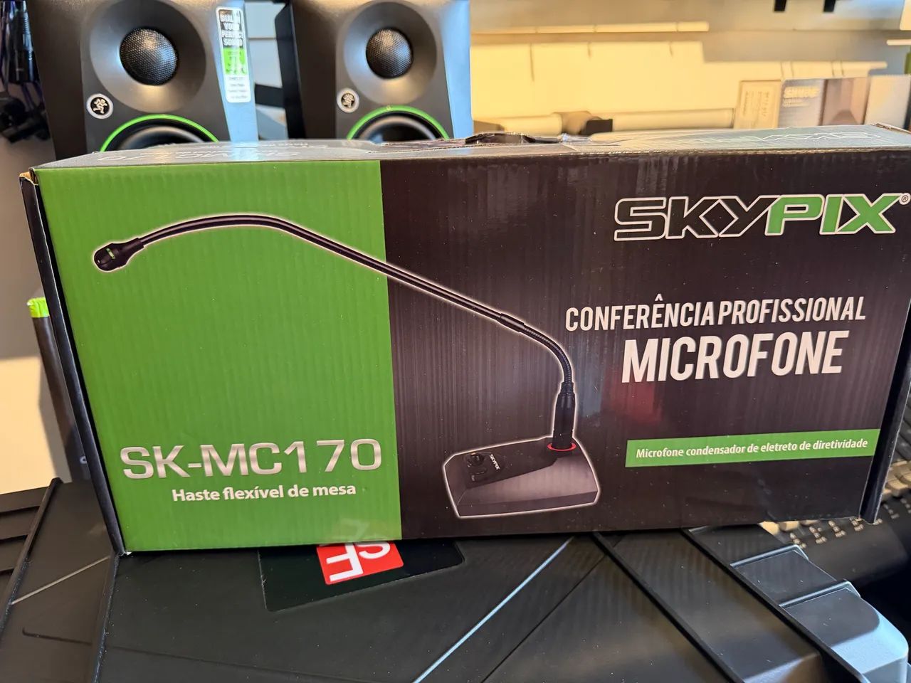 Microfone De Mesa Profissional Gooseneck Sk-mc170 Skypix Cor Preto - Foto 2