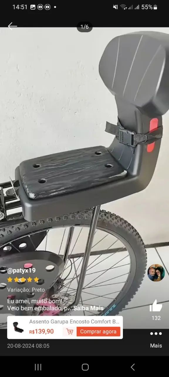 Cadeirinha para bike  - Foto 2