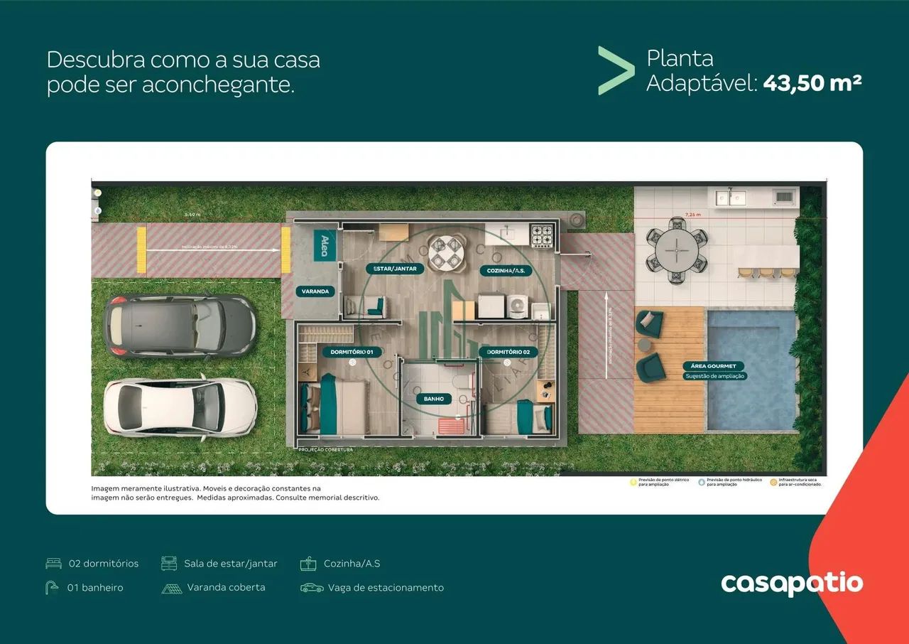 Casas de 2 Dormitórios Lançamento Pagamento Facilitado - Foto 5