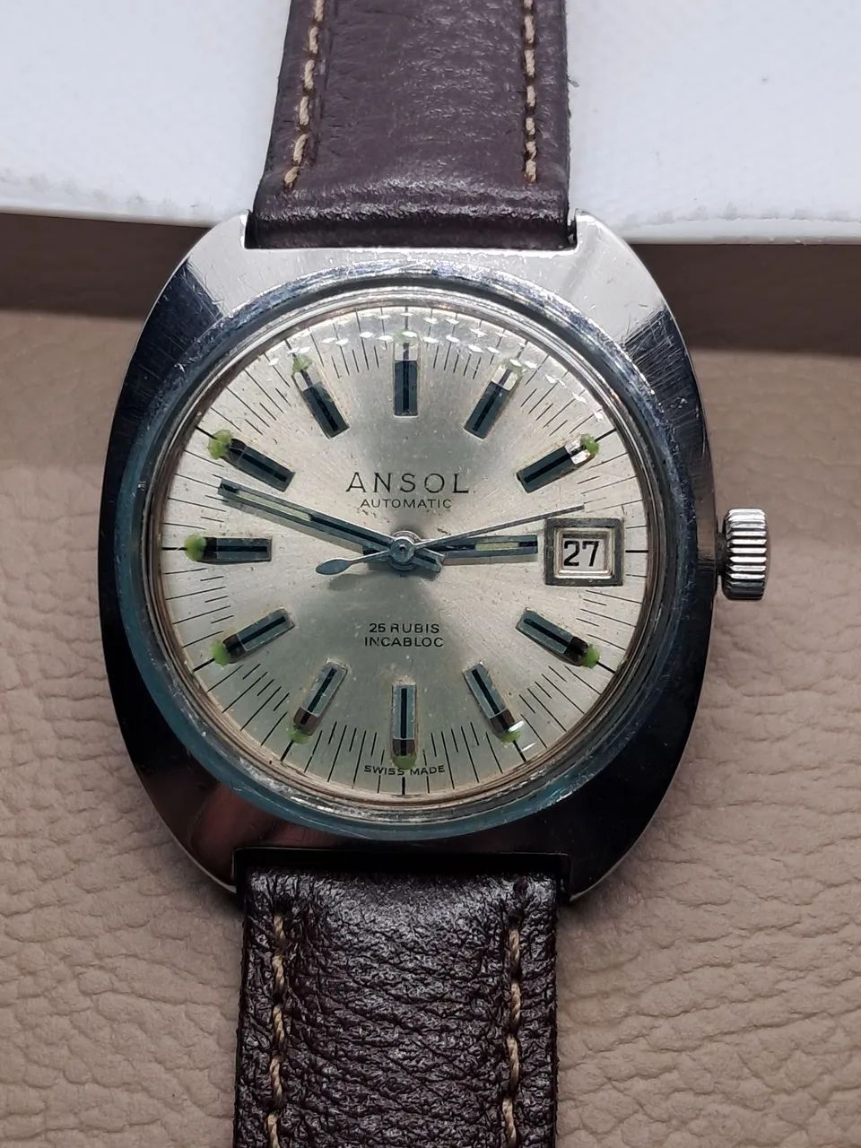 Relogio ANSOL 25 rubis swiss automático 