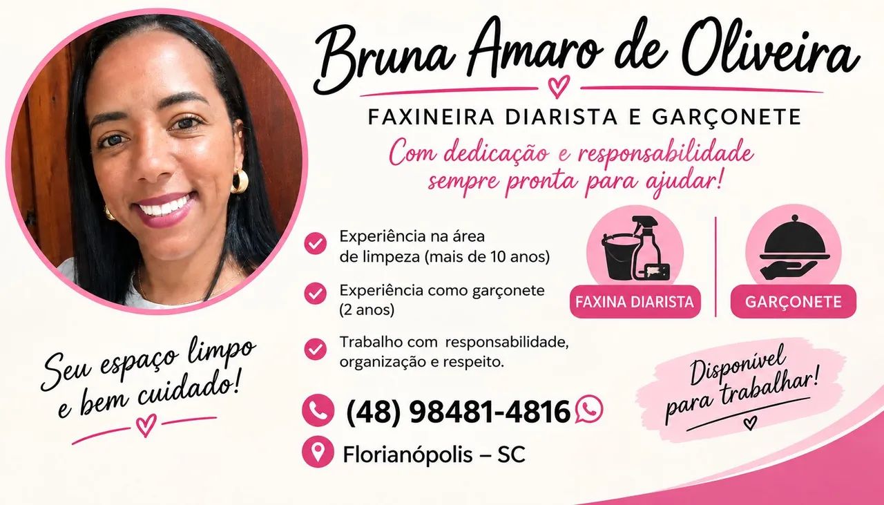 Faxineira/ Garçonete 